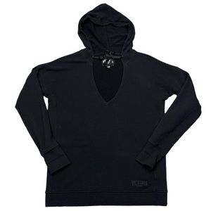 ❤️ Nice!! Victoria’s Secret Sport Pullover Hoodie Sweatshirt Thumbholes Black M